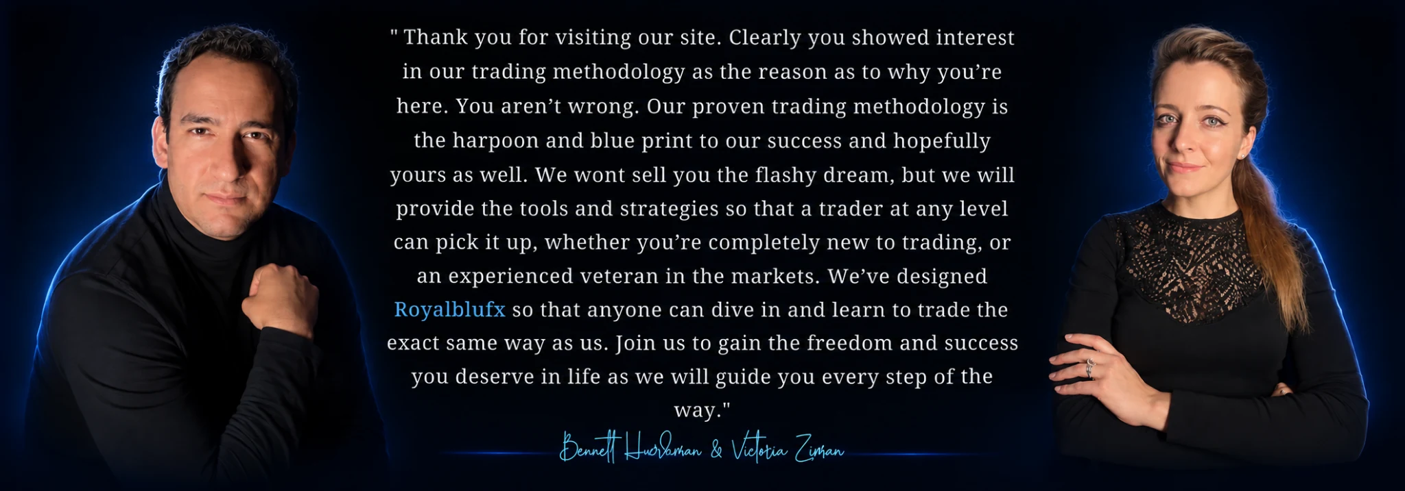 Founder message from RoyalBluFX